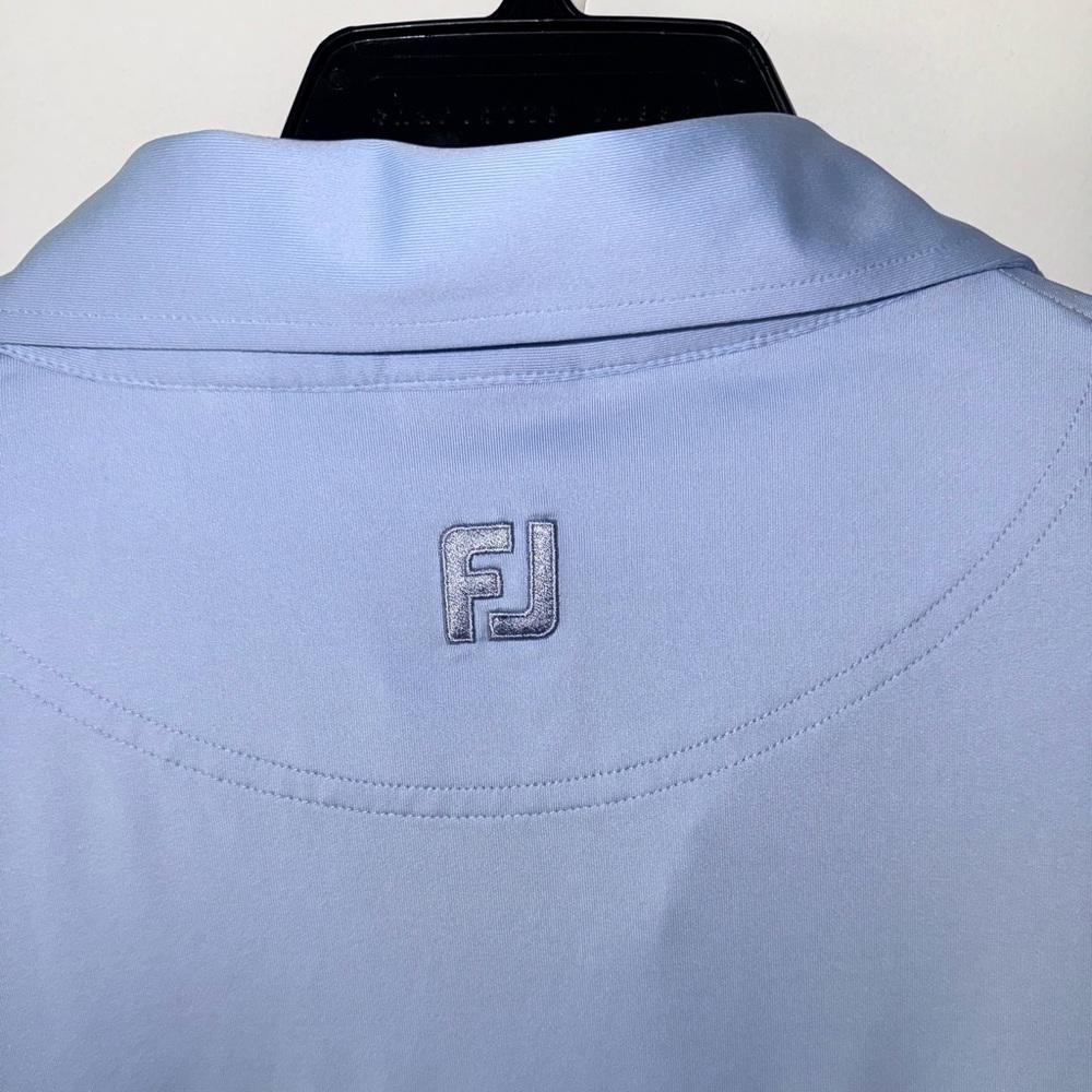 FootJoy FJ Men's Baby Blue Golf Polo Shirt Short Sleeve Size Large